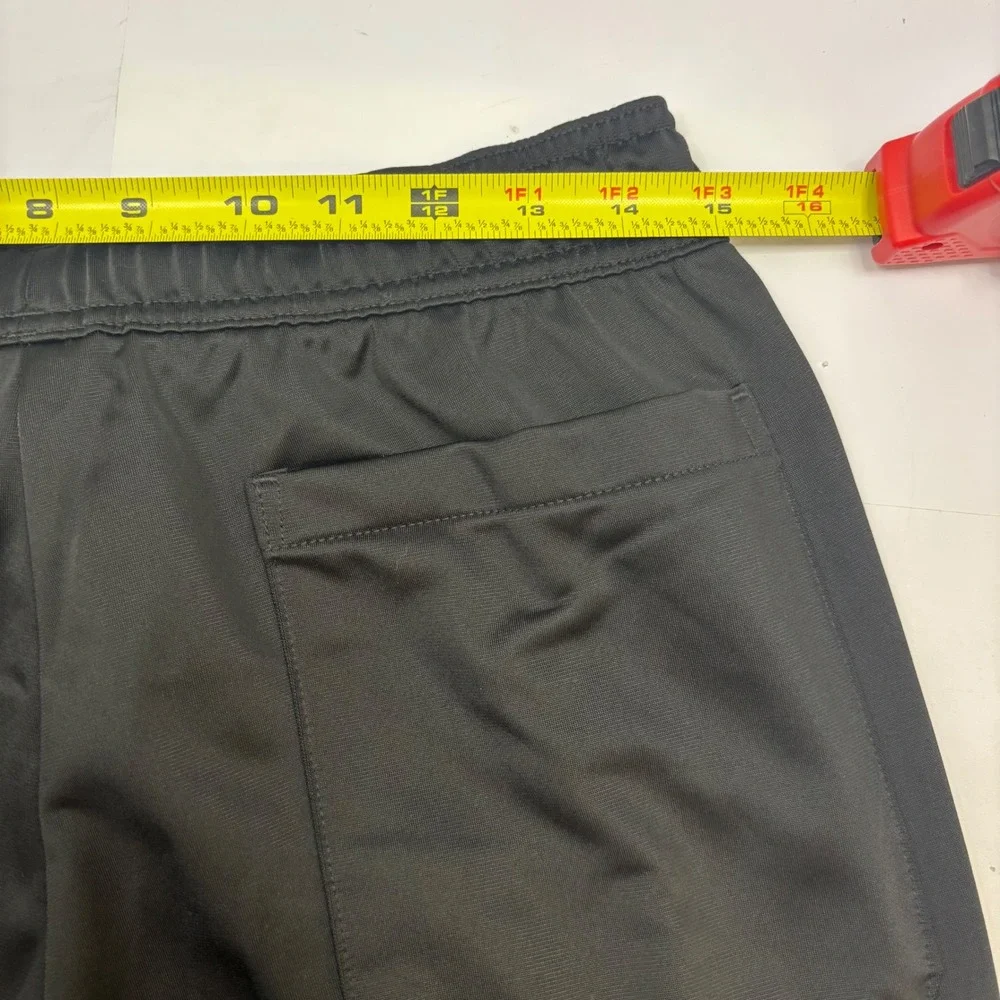 Adidas Mens Track Pants Black Tapered Ankle Zip Athletic Joggers Medium NEW